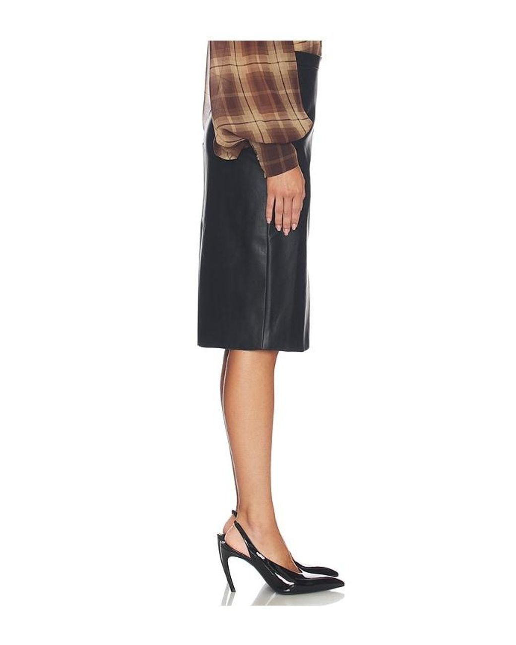 Bardot Black Lisbon Faux Leather Skirt