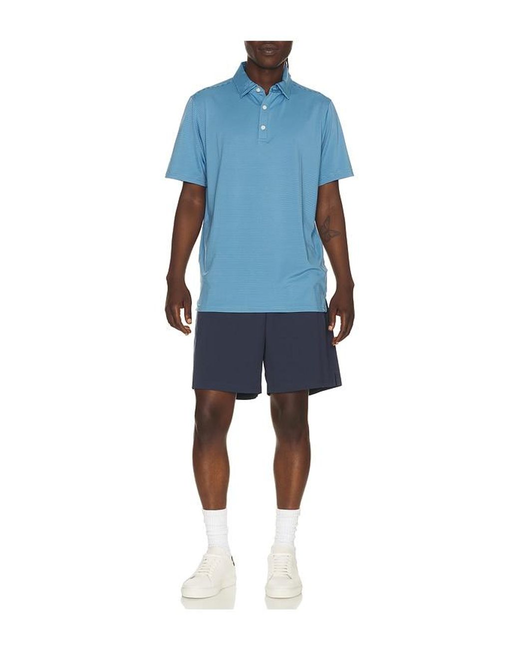 Rhone Blue Drive Time Polo for men