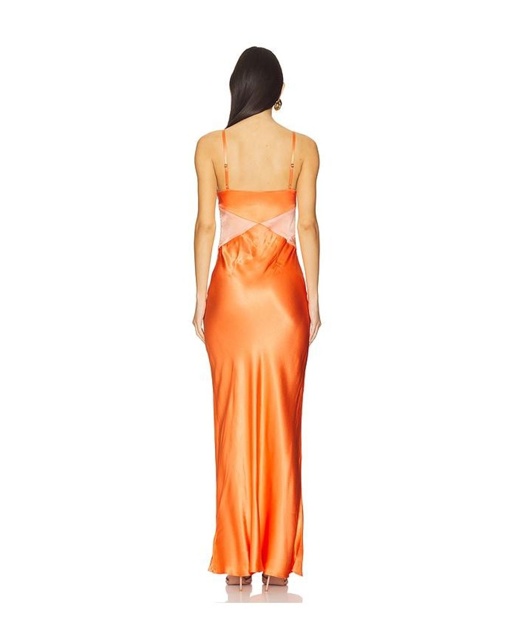 MINKPINK Orange Orla Colour Block Midi Dress