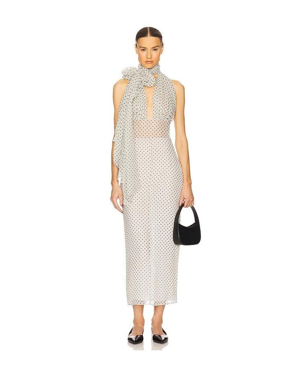 Helsa White The Scarf Dress