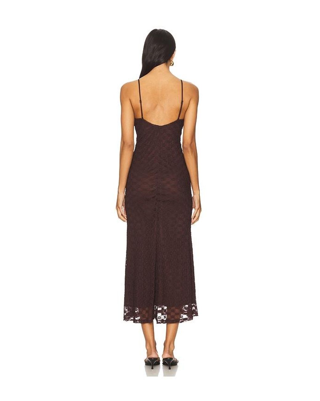 Bardot Brown Adoni Mesh Midi Dress
