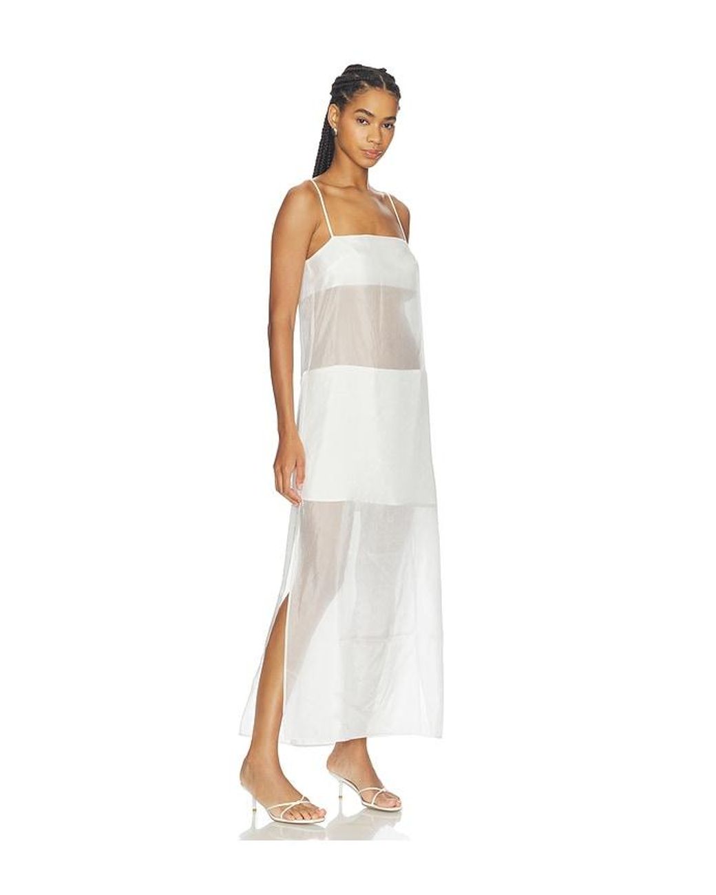 Sans Faff White Cove Silk Maxi Dress