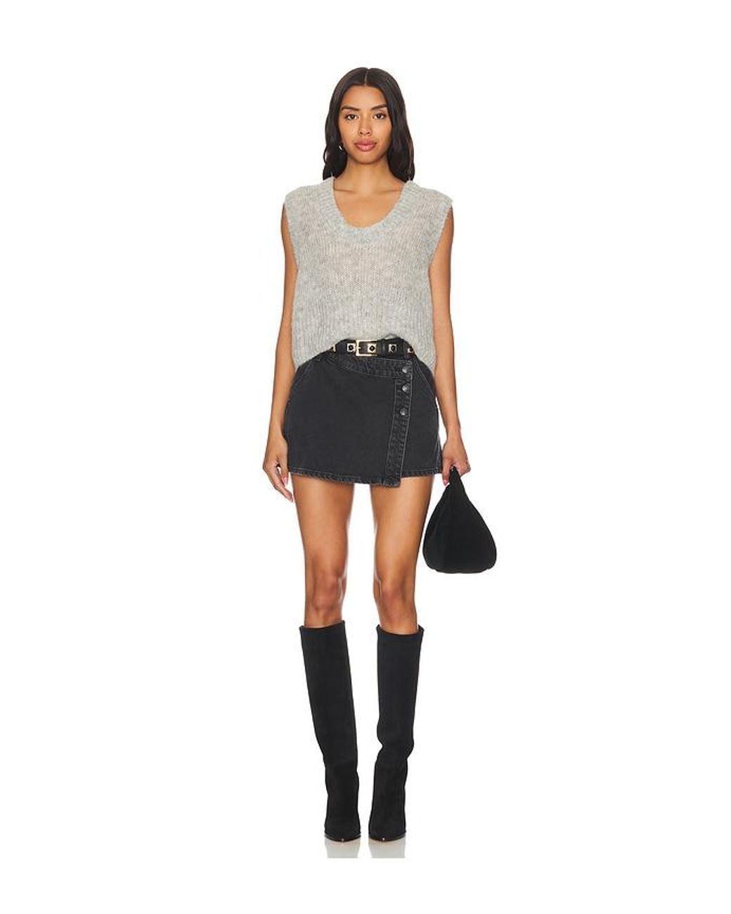 Free People Blue X We The Free Wynne Denim Skirt