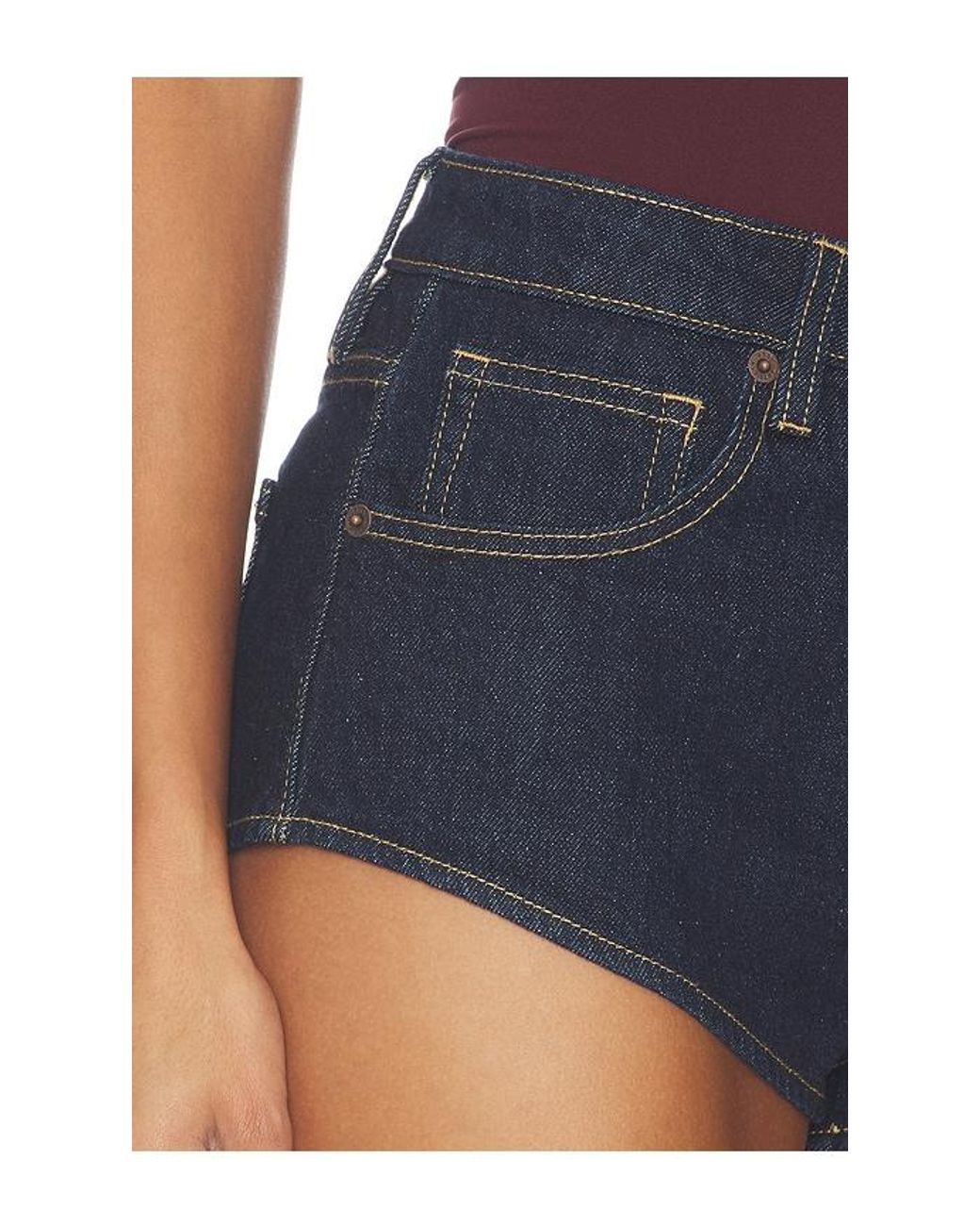 GOOD AMERICAN Blue The Micro Short