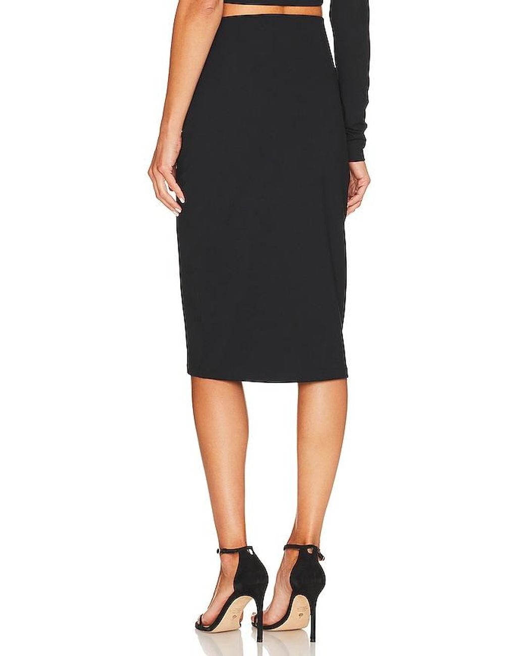 Susana Monaco Black Slim Midi Skirt