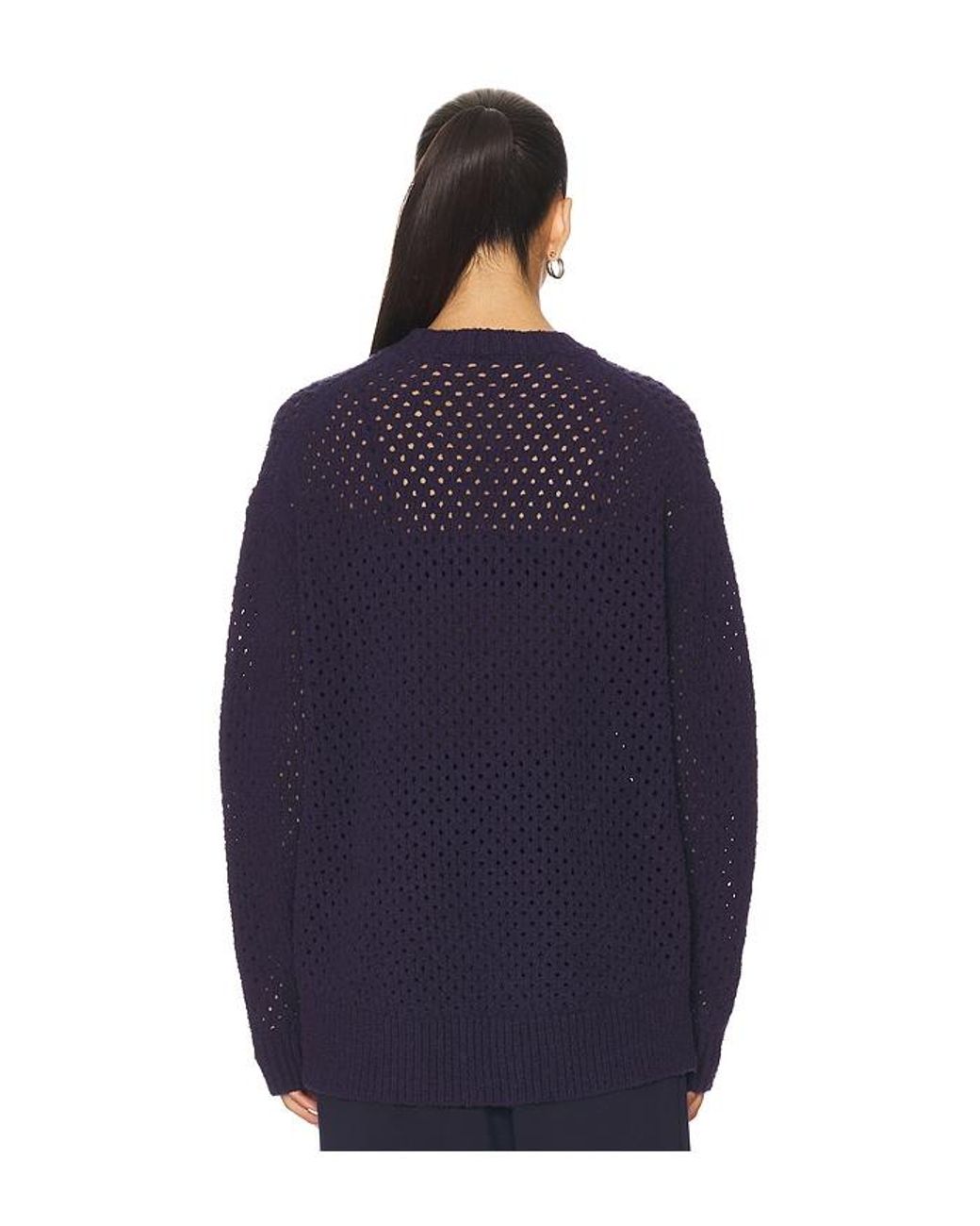 Varley Blue Grady Boucle Knit Sweater