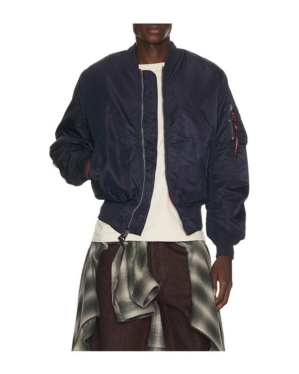 Alpha Industries Blue Ma-1 Heritage Fit Flight Jacket for men