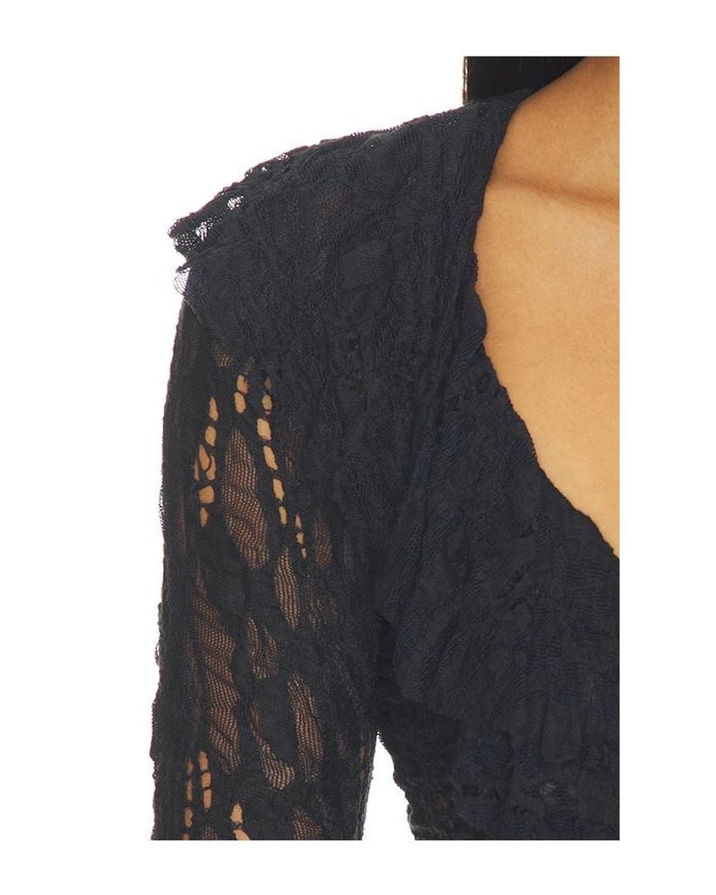 Free People Black Laney Cardi Top
