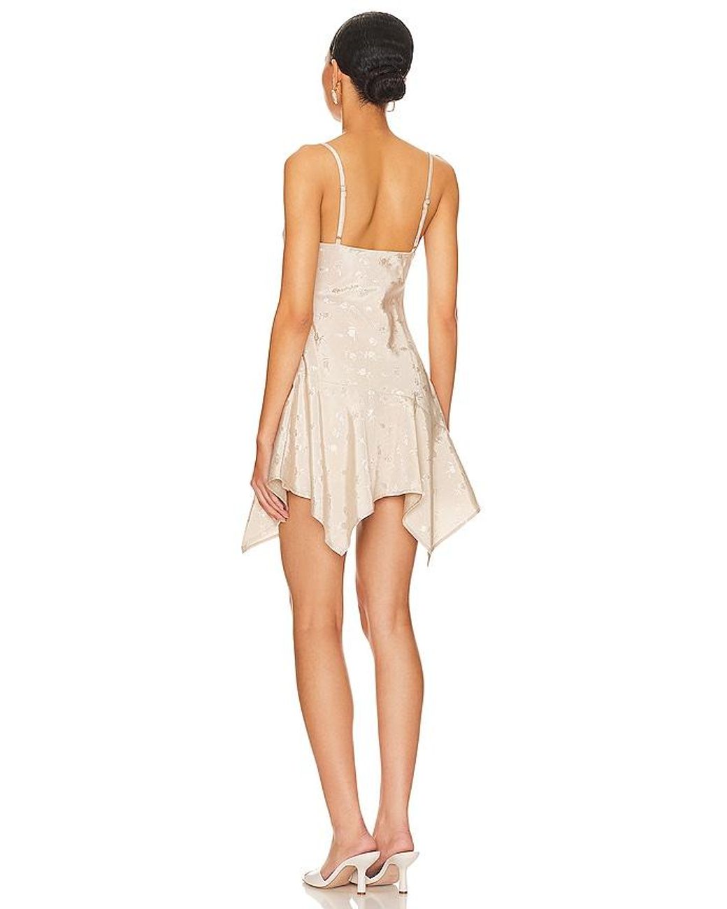 MORE TO COME Natural Gabrielle Mini Dress