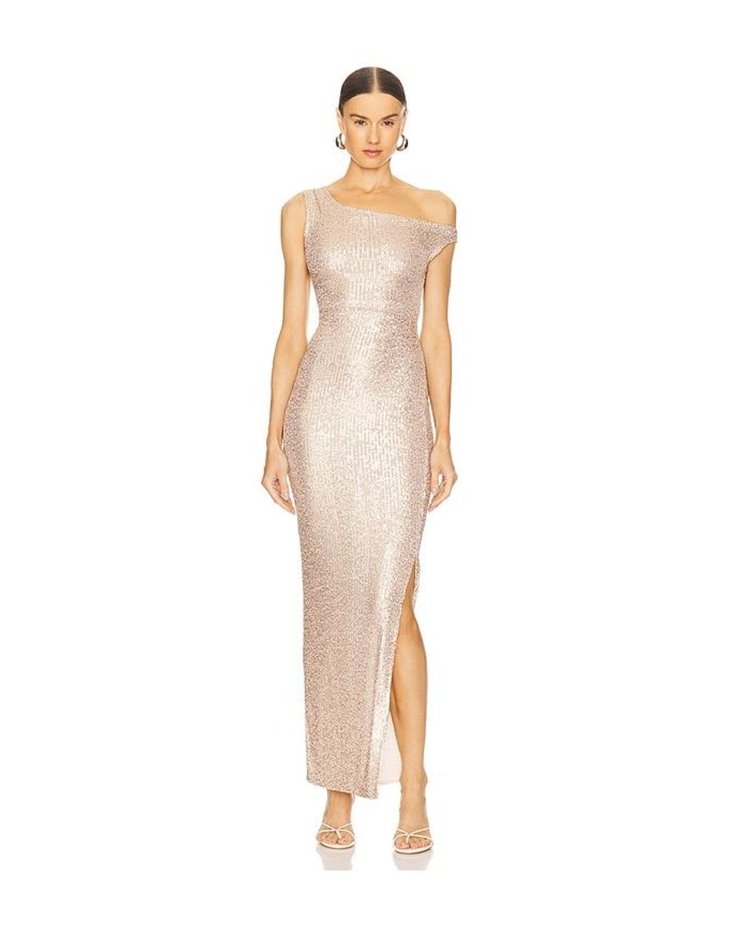 Norma Kamali White Drop Shoulder Gown
