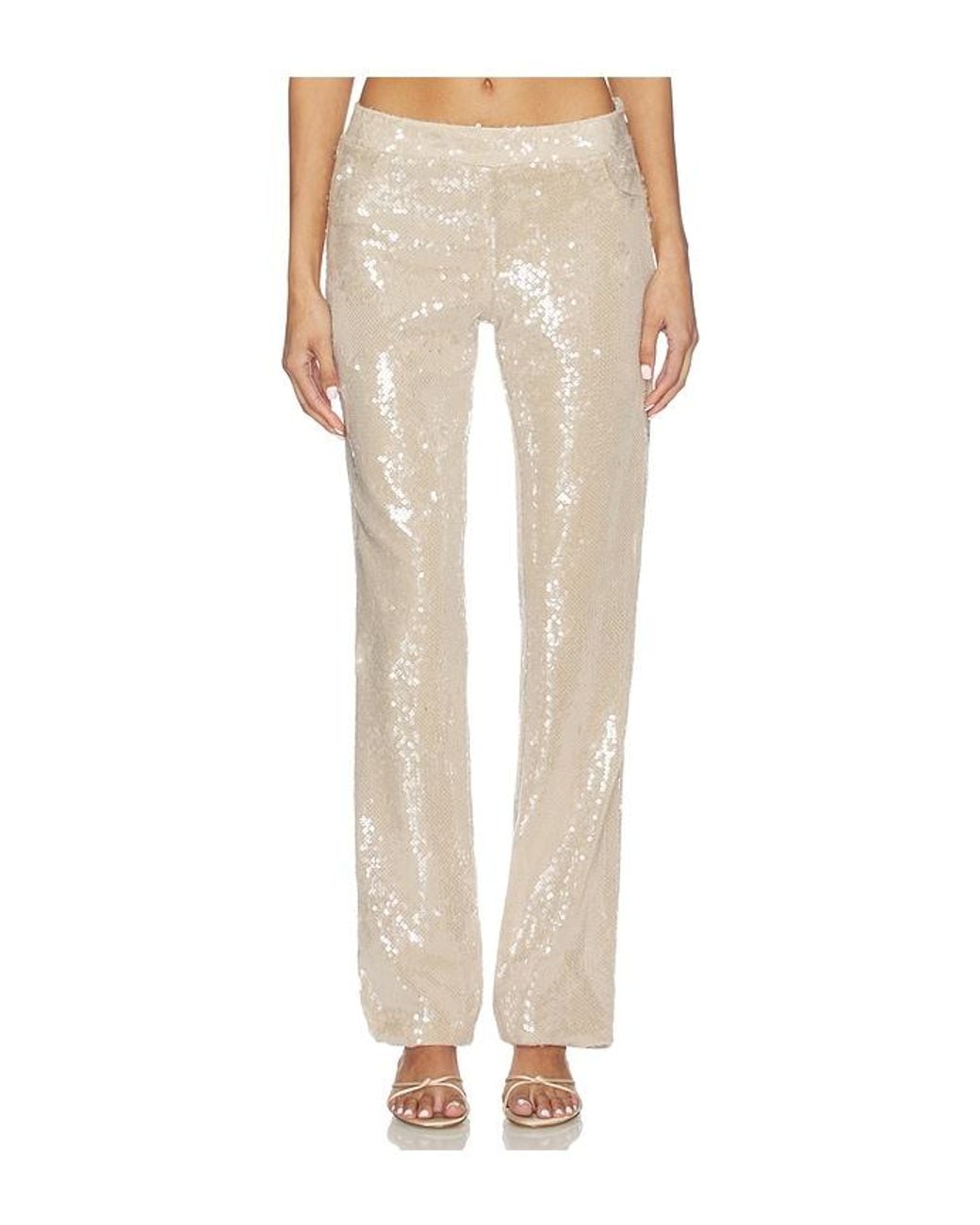 OW Collection Natural Ruby Sequin Pants