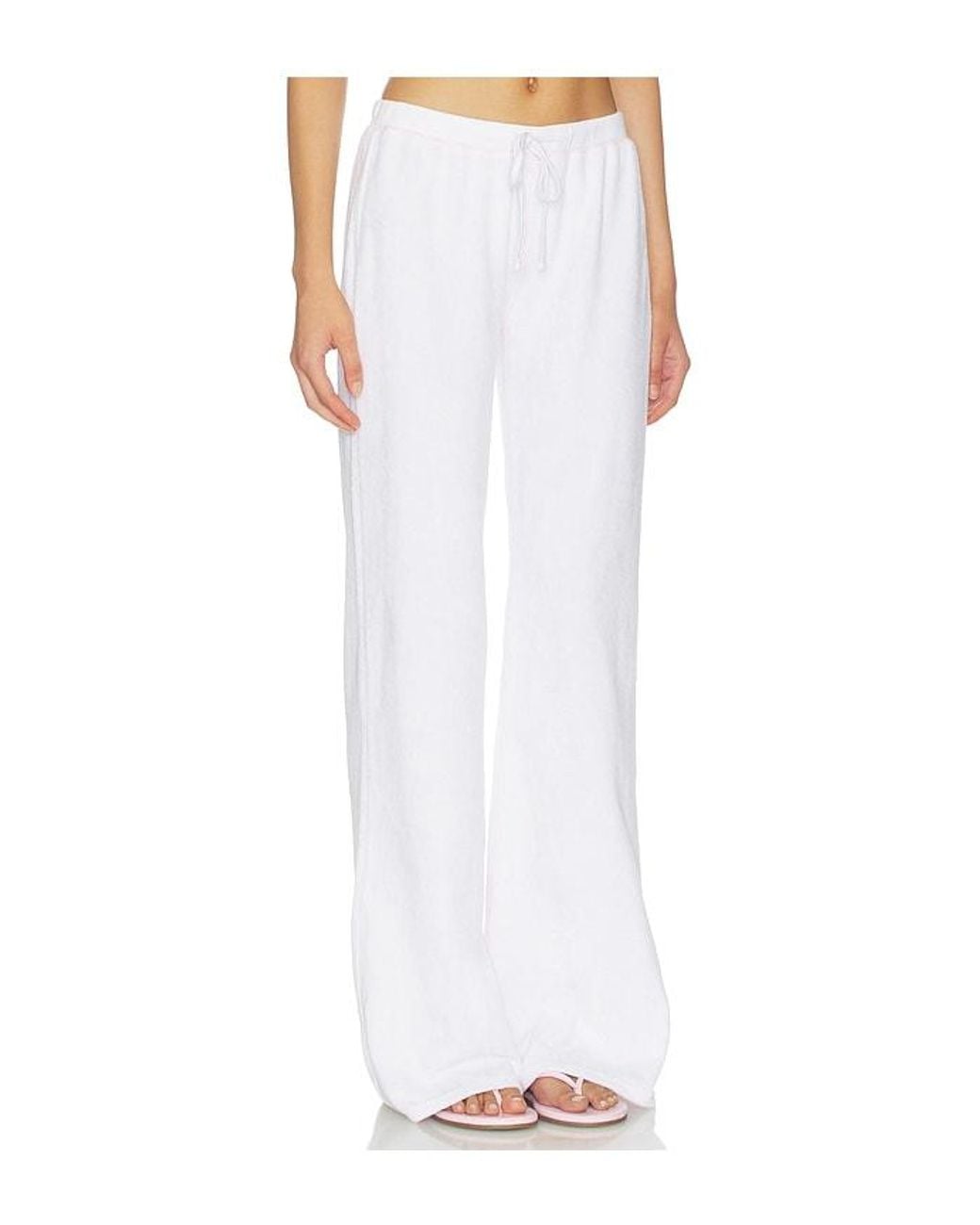 Frankie's Bikinis White X Devon Lee Carlson Robertson Terry Pant