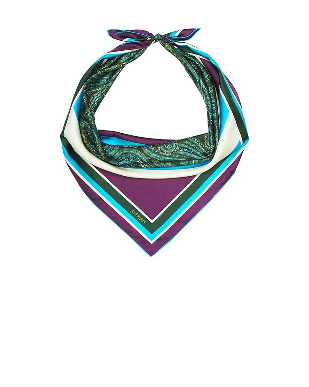 ALÉMAIS Blue Joni Silk Scarf