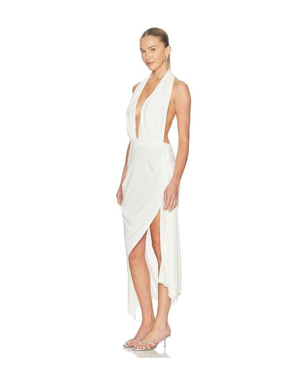 Nbd White Amreen Midi Dress