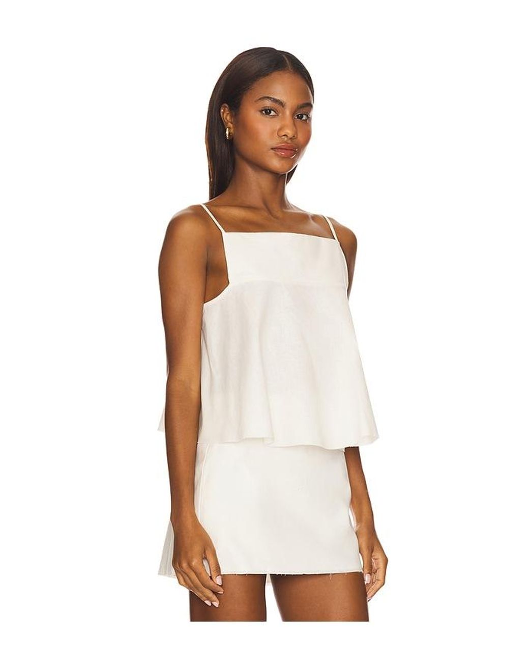 SER.O.YA White Miley Linen Top