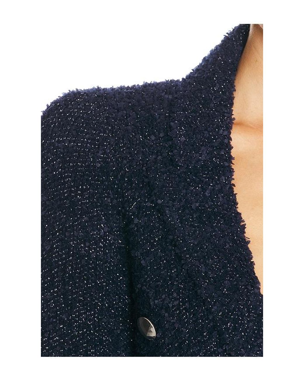 L'Agence Blue Bethany Knit Blazer