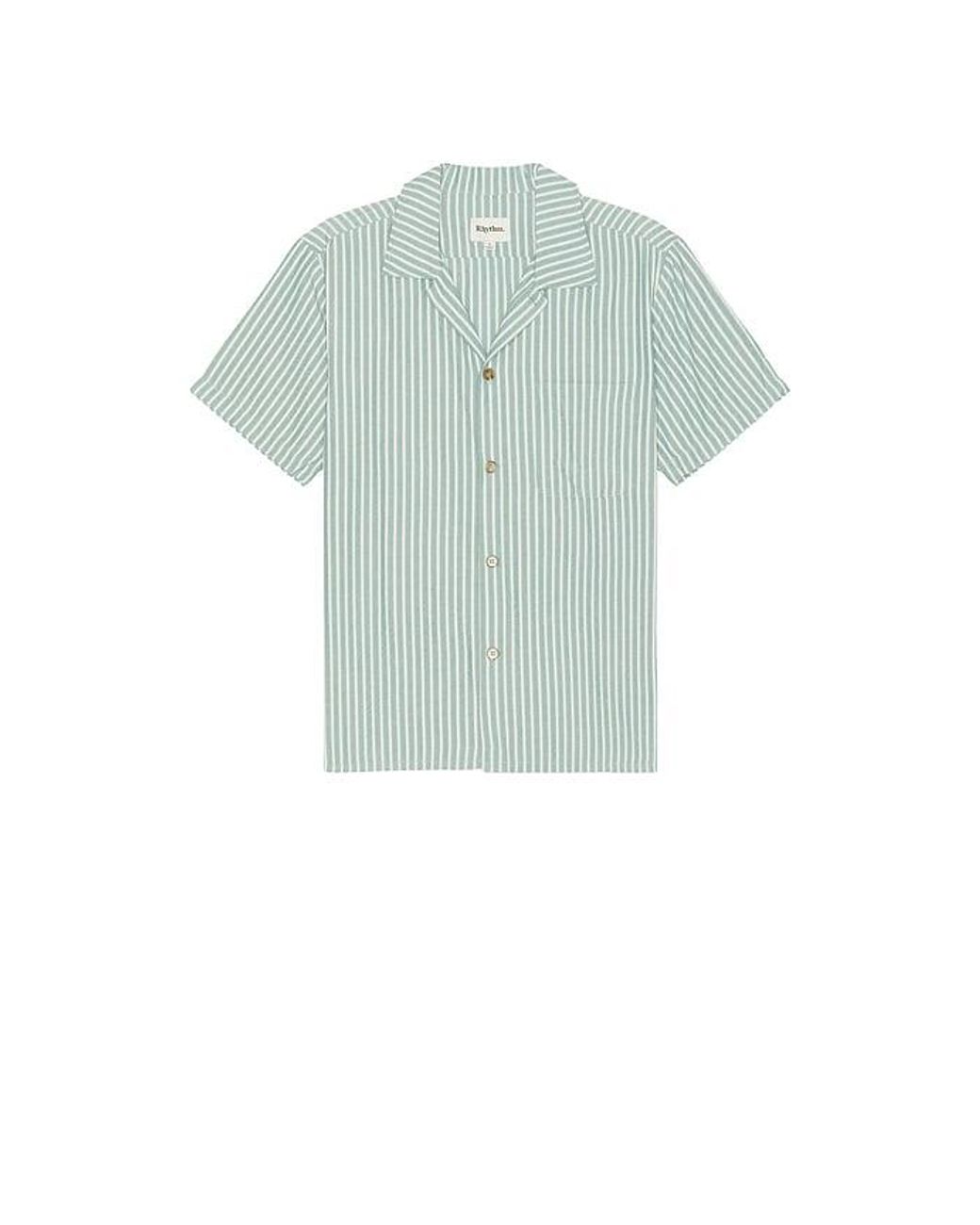 Rhythm Blue Seersucker Stripe Shirt for men