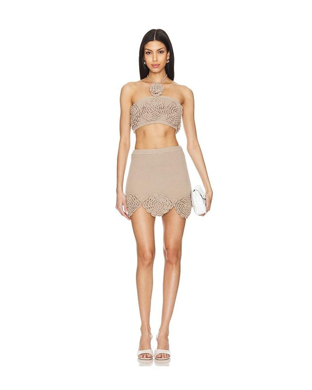 Lovers + Friends Natural Ashby Crochet Top