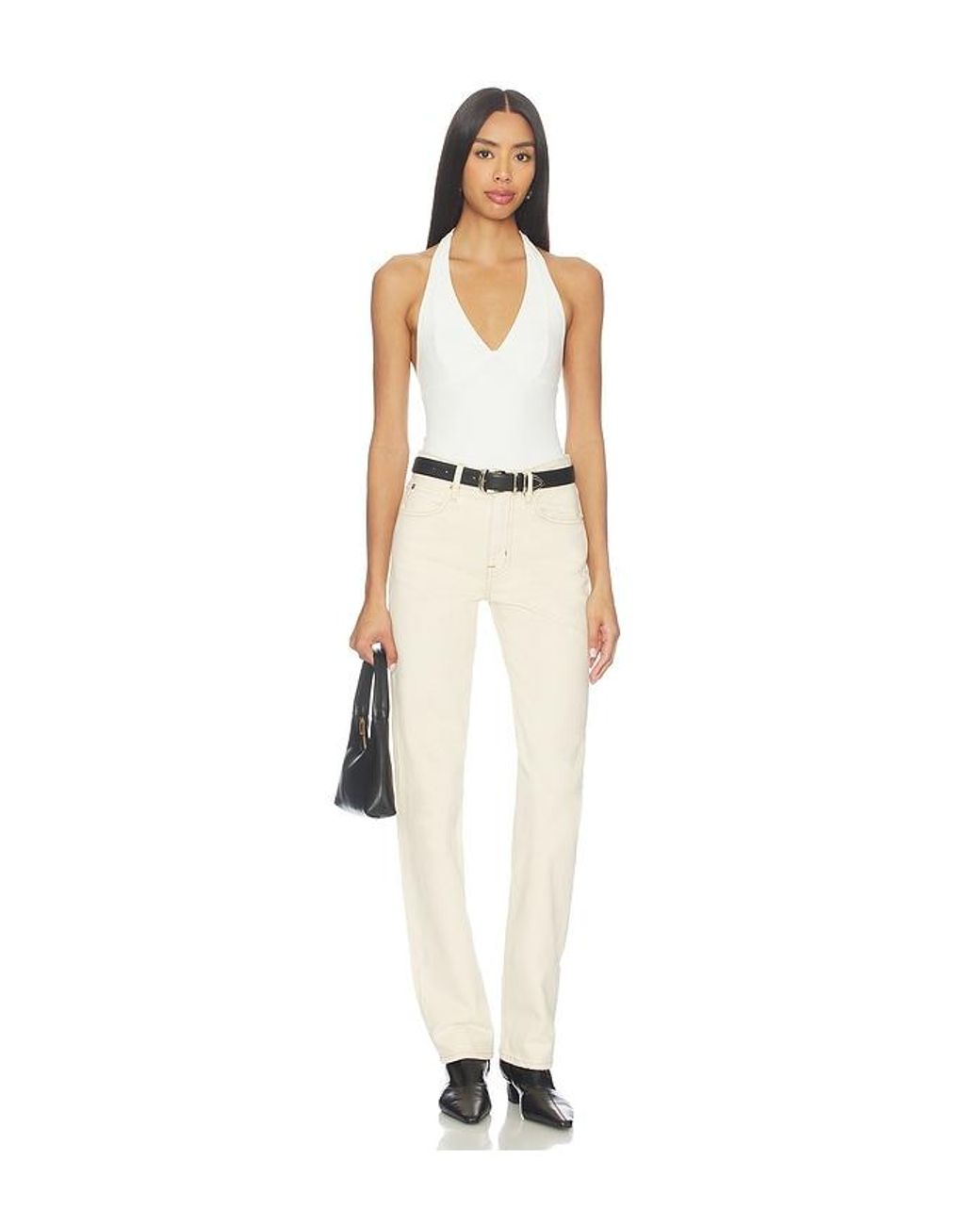 SLVRLAKE Denim White Phoenix Loose Straight Leg Jeans