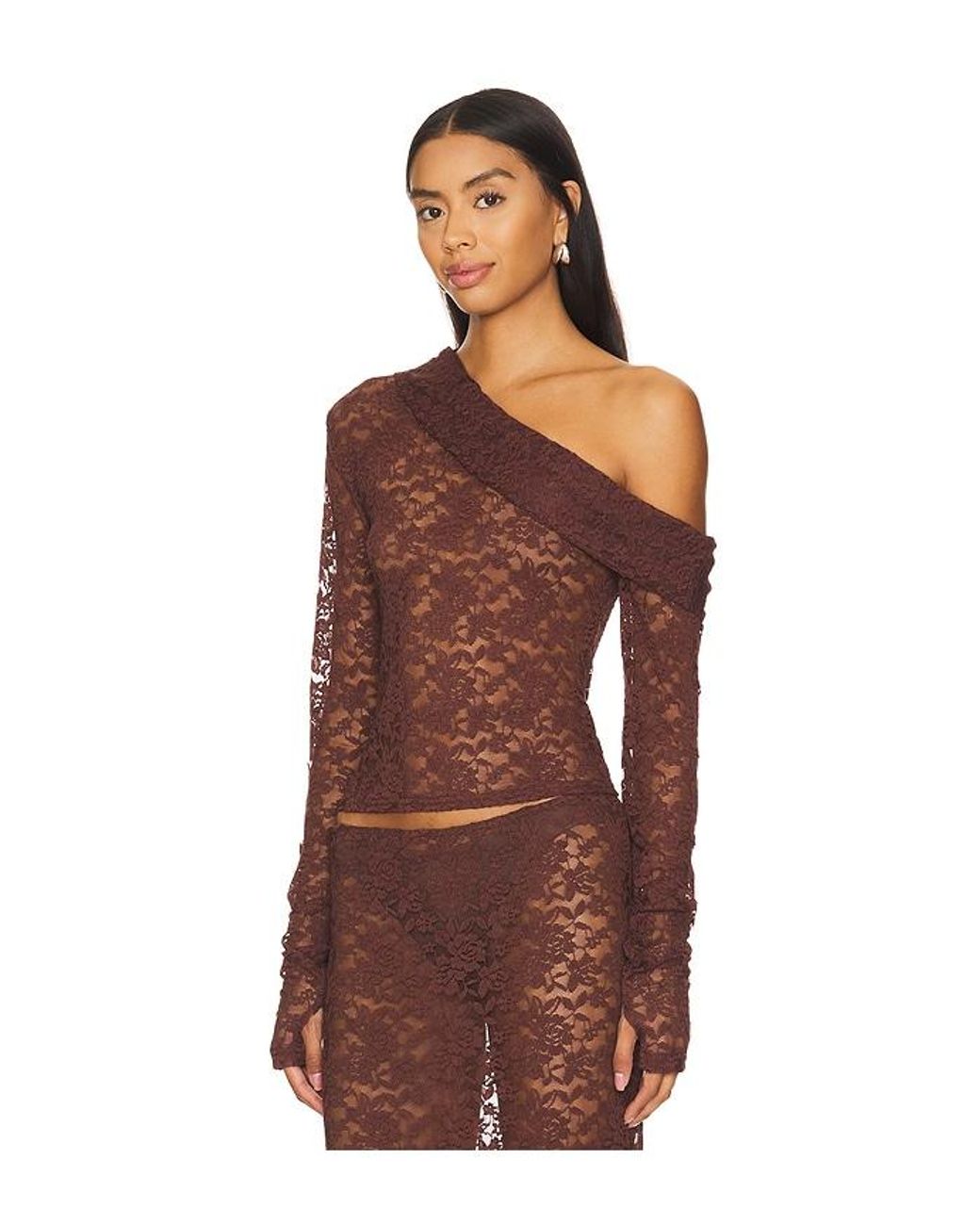 Lioness Red Swan Off Shoulder Top