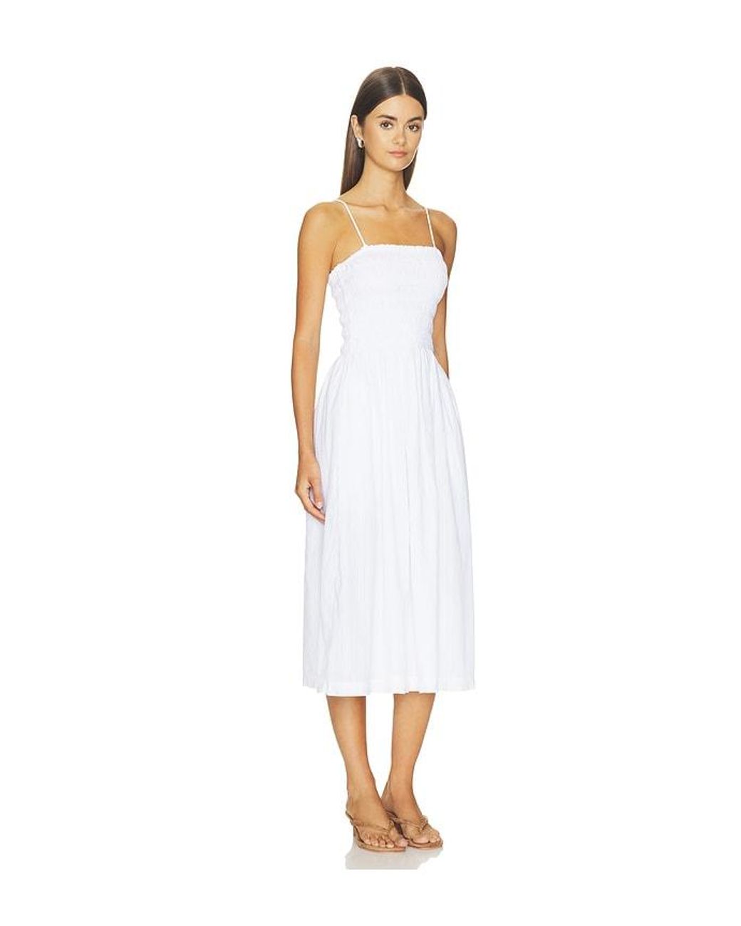 Madewell White The Peyton Midi Dress