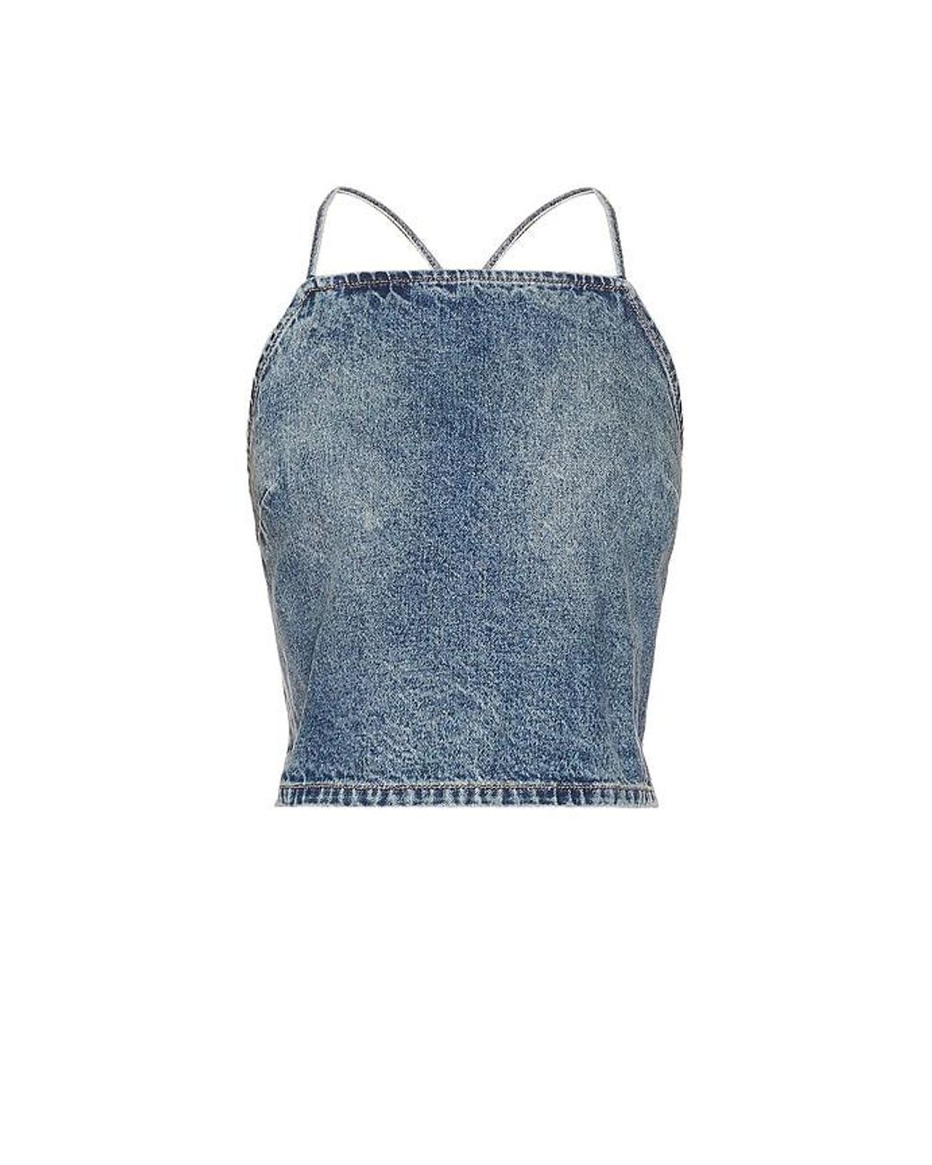 GRLFRND Blue Yoli Cross Back Cami
