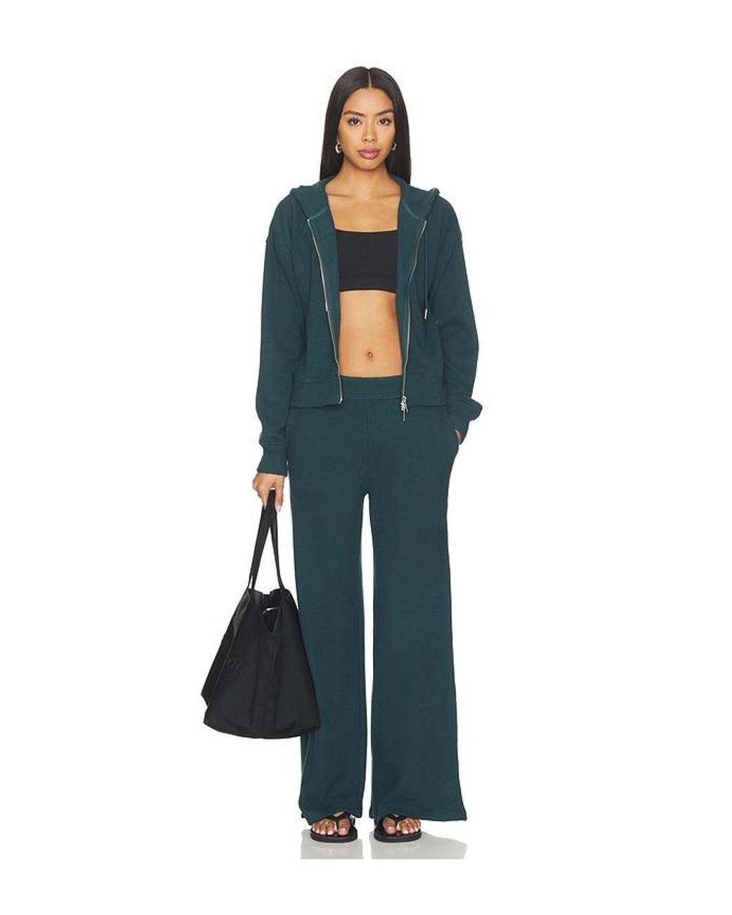 Beyond Yoga Blue Rest Day Waffle Hooded Jacket
