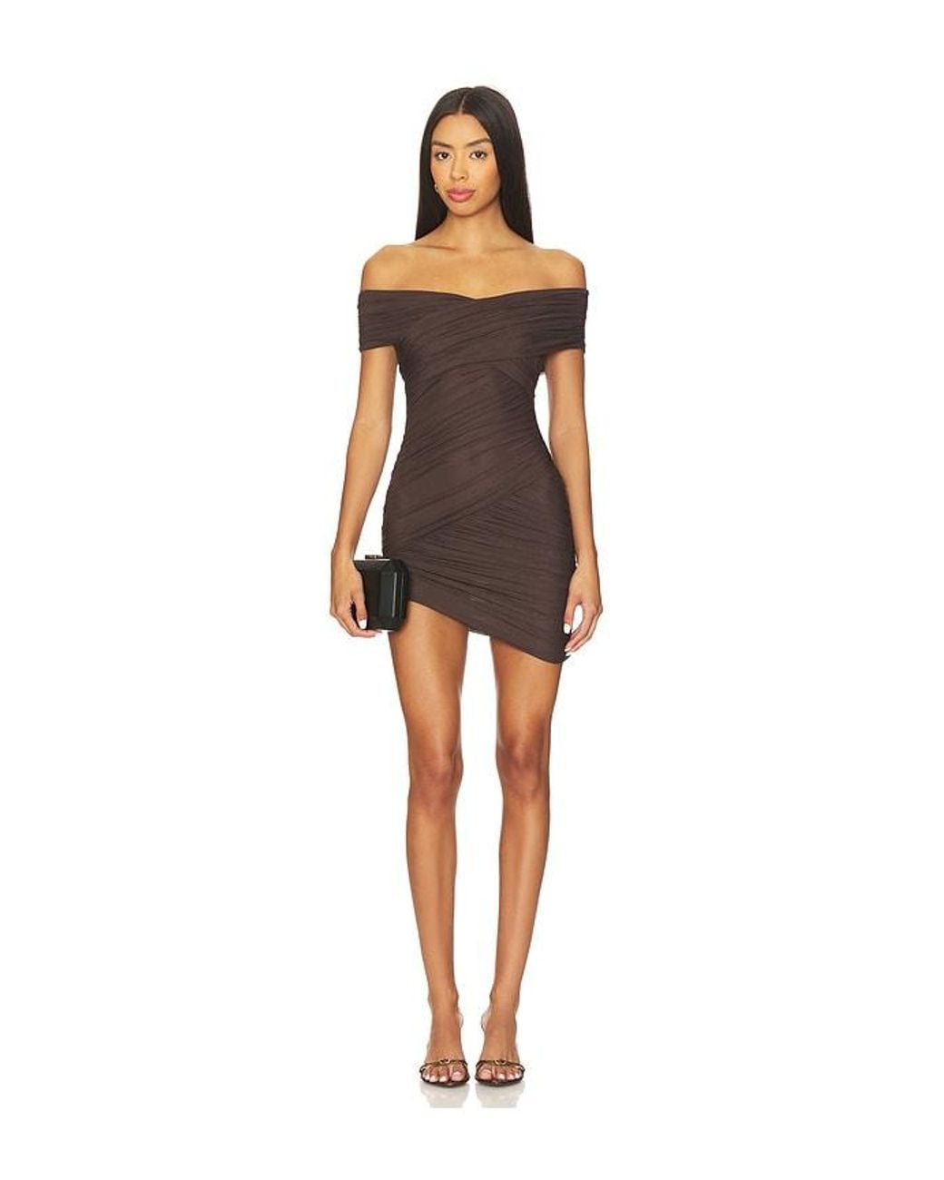 SER.O.YA Black Deniz Mesh Mini Dress