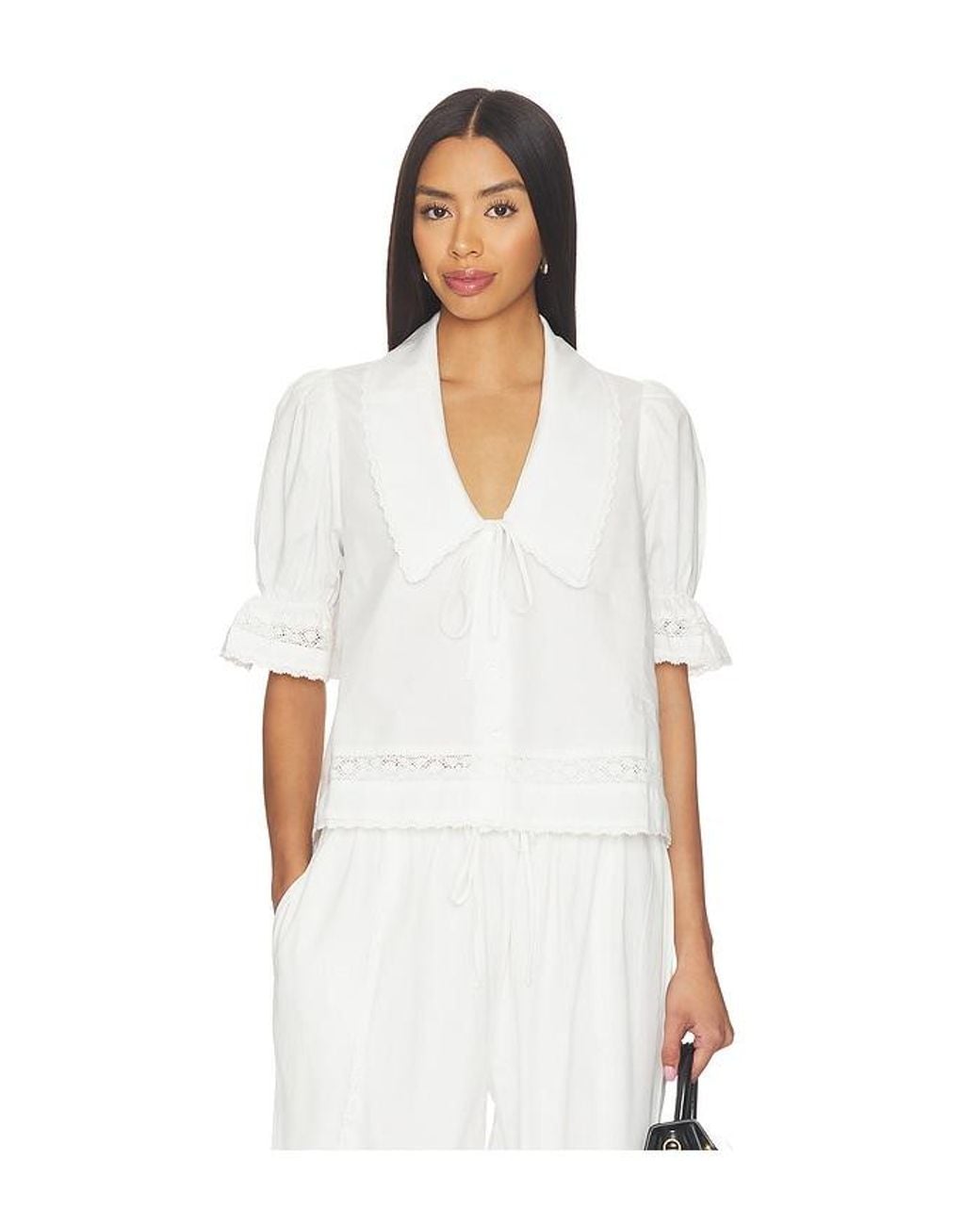ROAME. White Maisie Tie Shirt