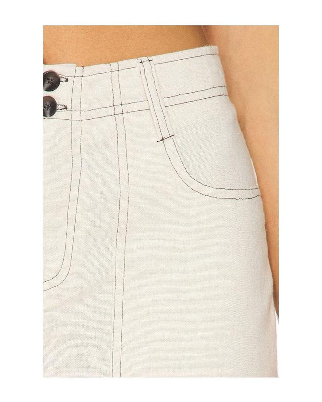 Blank NYC White Denim Micro Mini Skirt