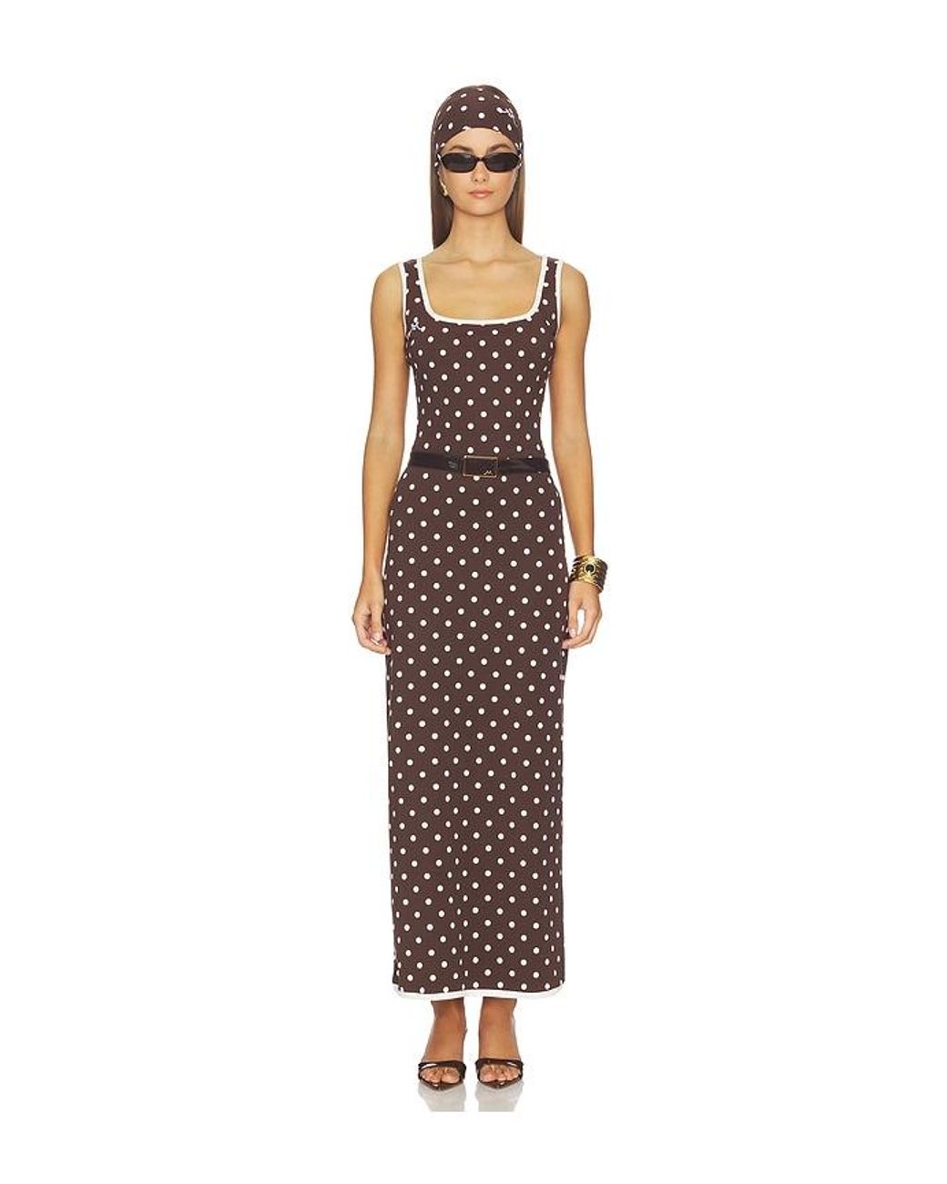 ROWEN ROSE Multicolor Polka Dots Long Skirt