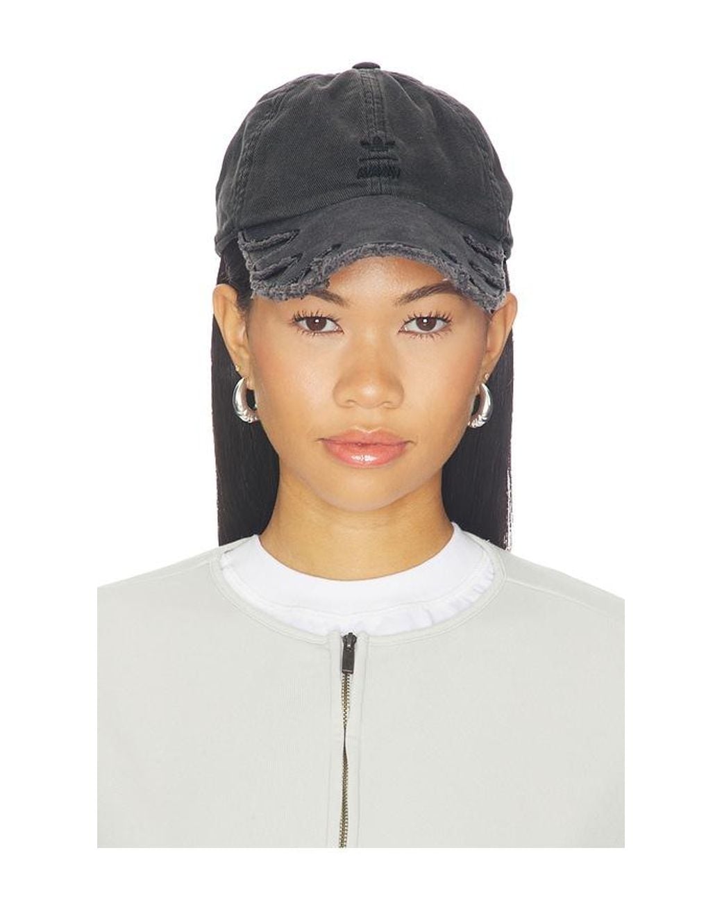 Adidas Originals Black Av Double Brim Slashed Cap
