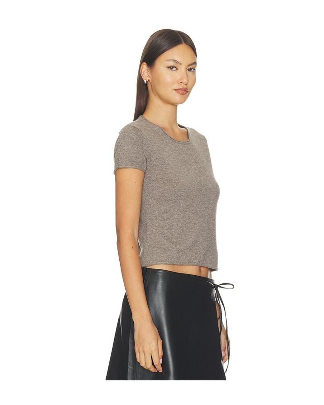 St. Agni Black Fine Merino Wool Baby Tee