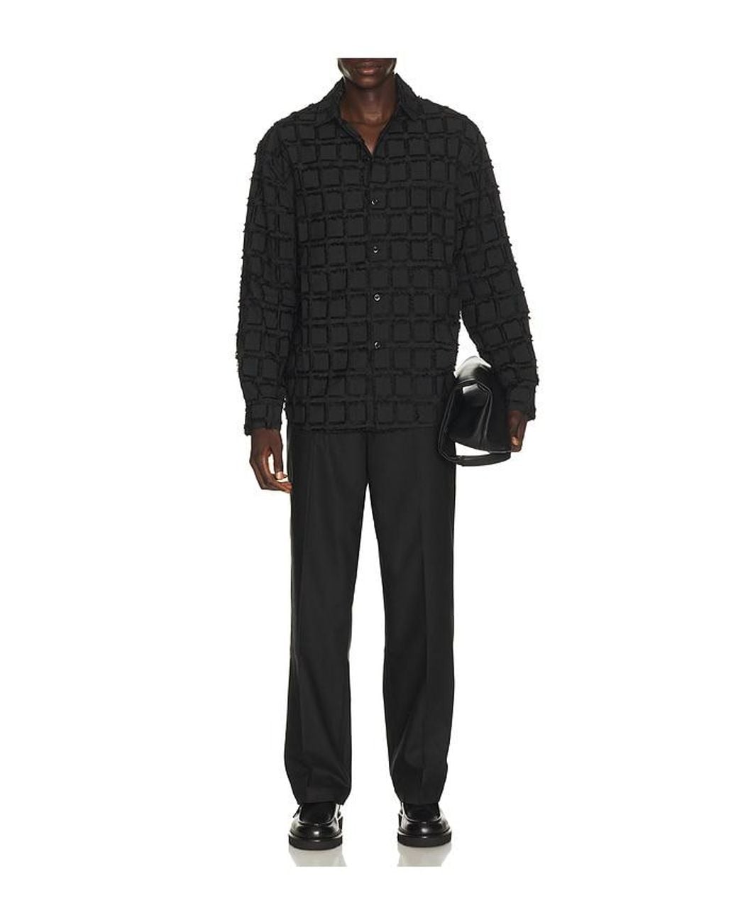 KROST Black Relaxed Pile Shirt for men