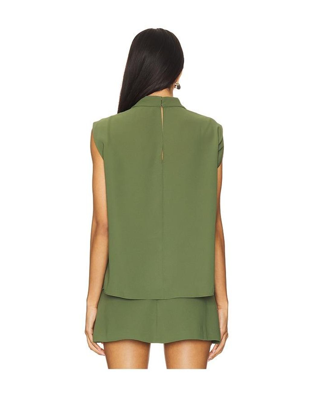 Amanda Uprichard Green X Revolve Sleeveless Fabienne Top