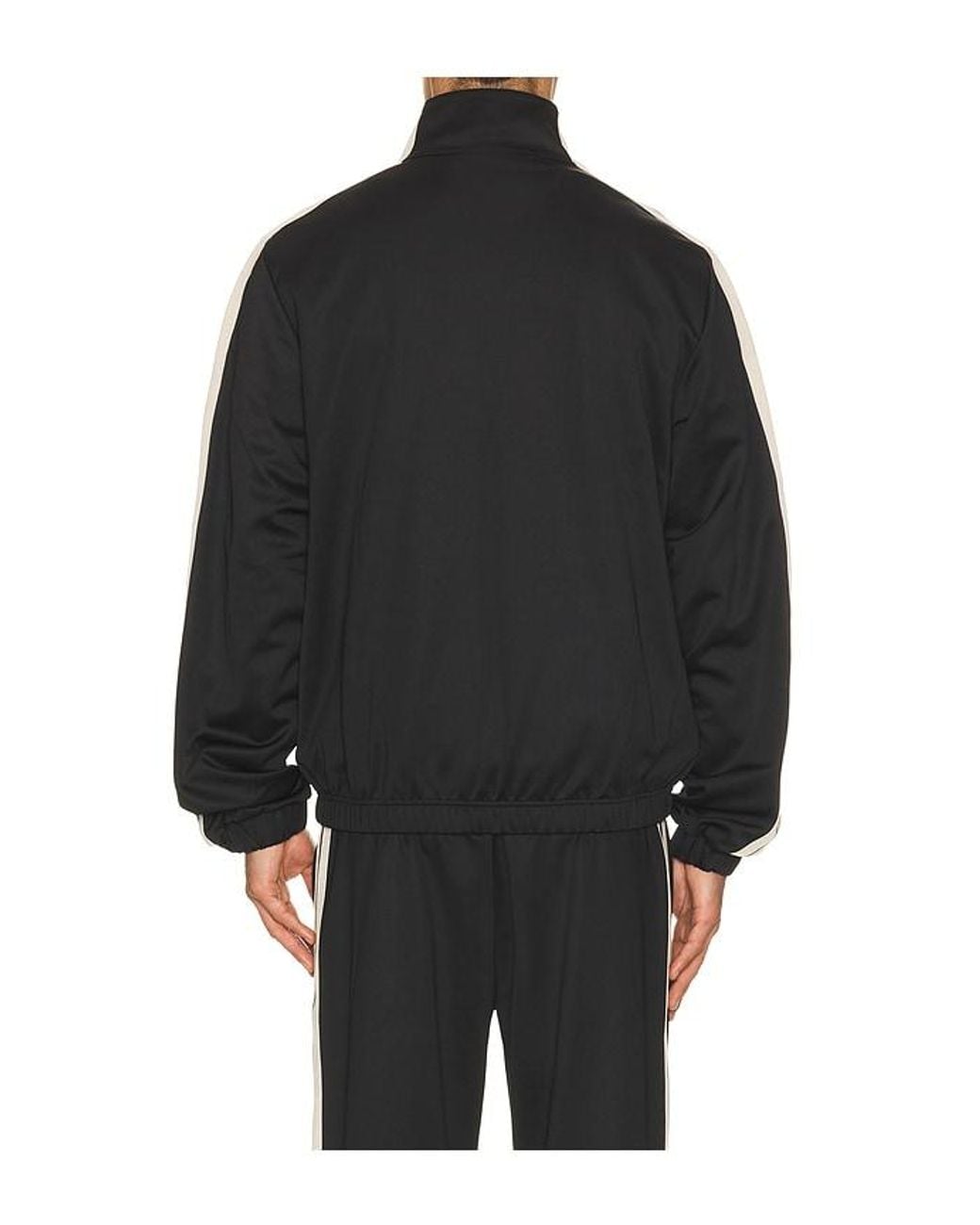 Palm Angels Black Classic Logo Vintage Track Top for men