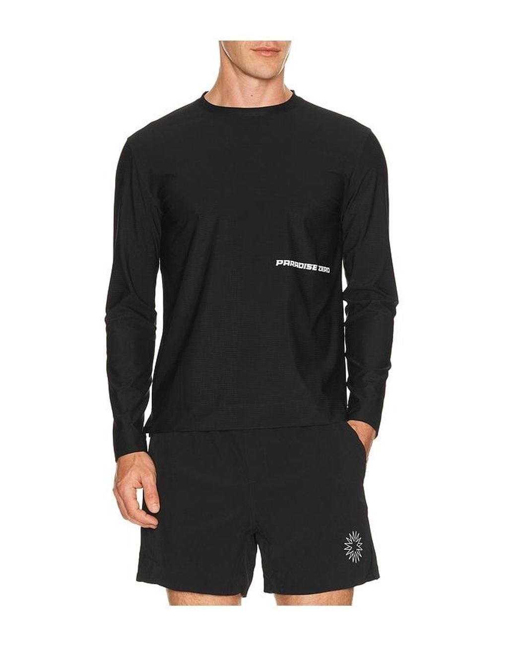 Paradise Zero Black Web Tech Long Sleeve Tee for men