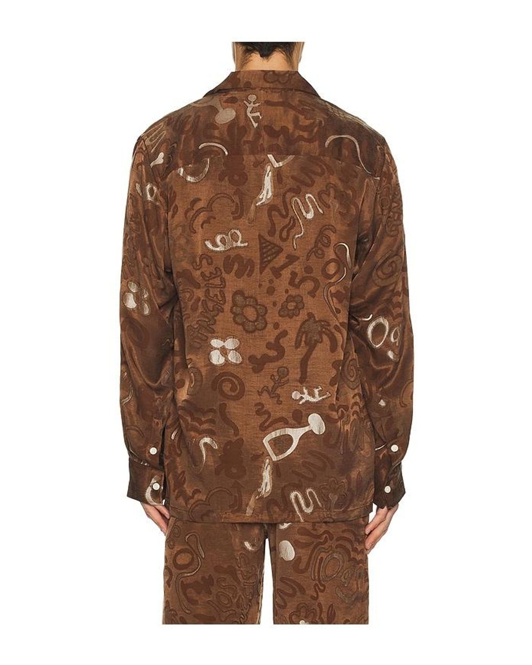 Oas Brown Memento Brillo Shirt for men