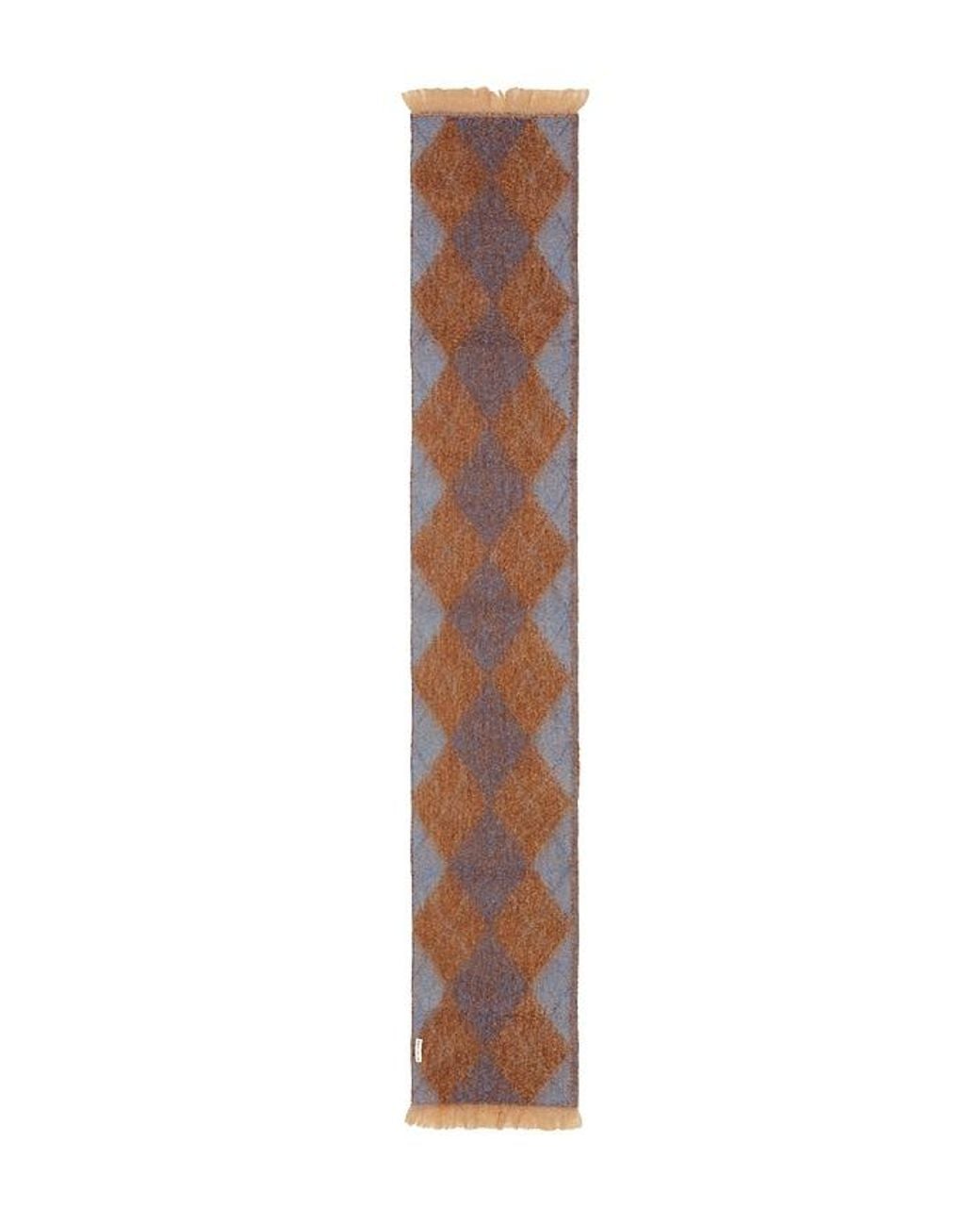 Hat Attack White Argyle Scarf