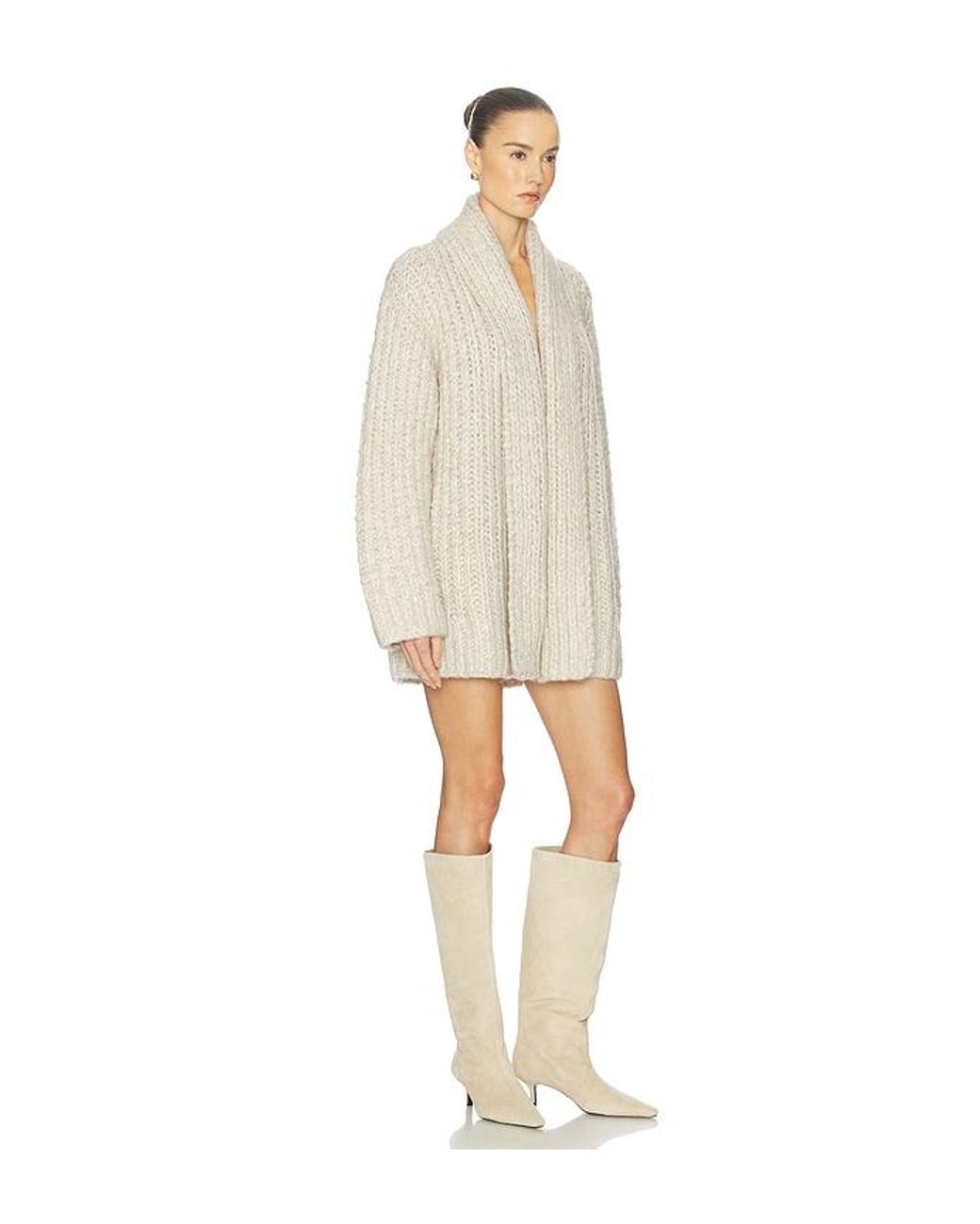 Helsa White Joanie Hand Knit Cardigan