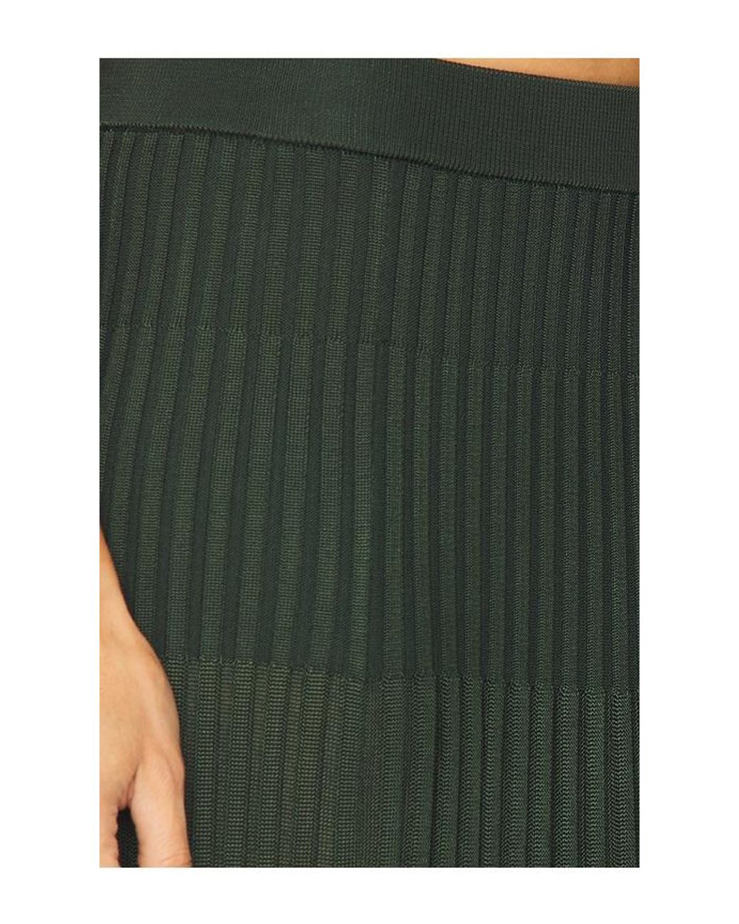 Zimmermann Green Pleated Midi Skirt