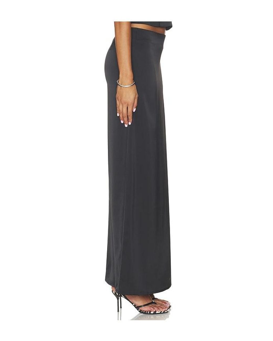 Lioness Black Front Row Maxi Skirt