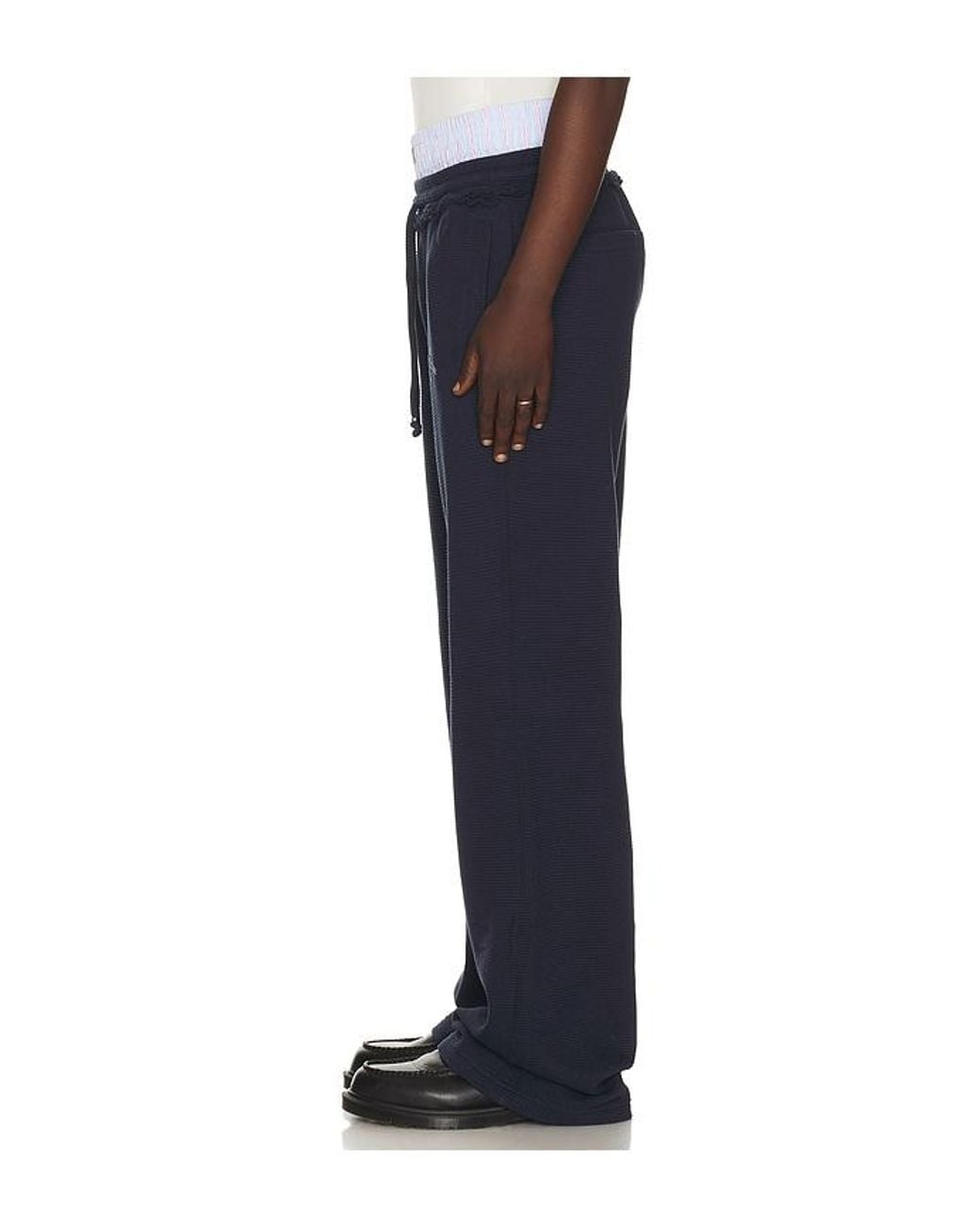 M I S B H V Blue 2In1 Stripe Sweatpants for men