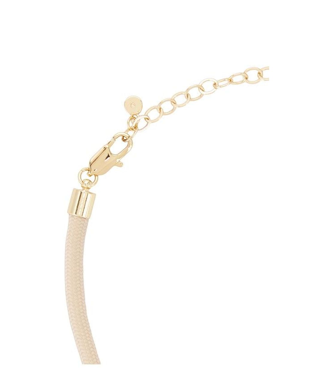 Ettika Multicolor Oval Pendant Cord Necklace