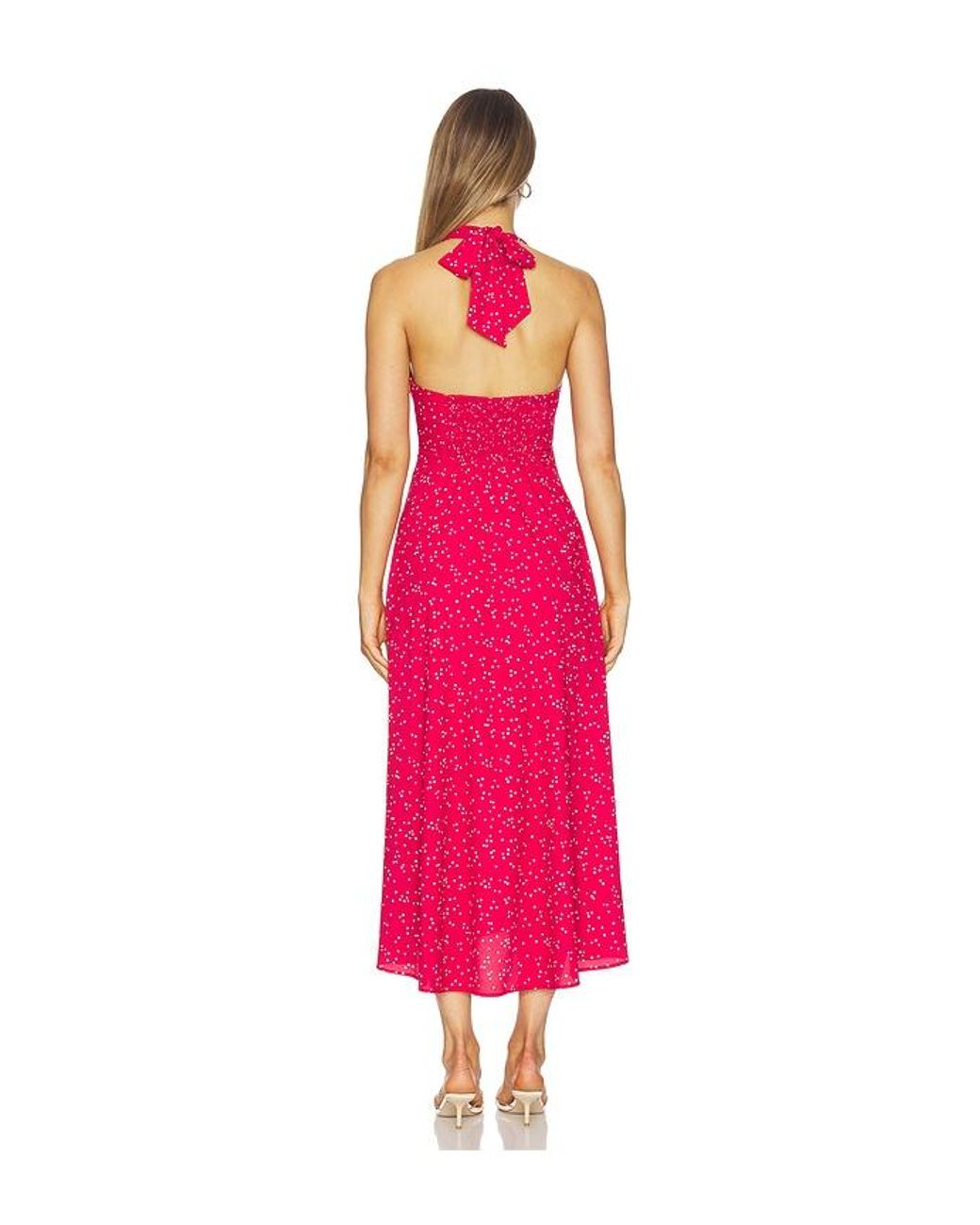 Faithfull The Brand Pink Jennah Midi Dress