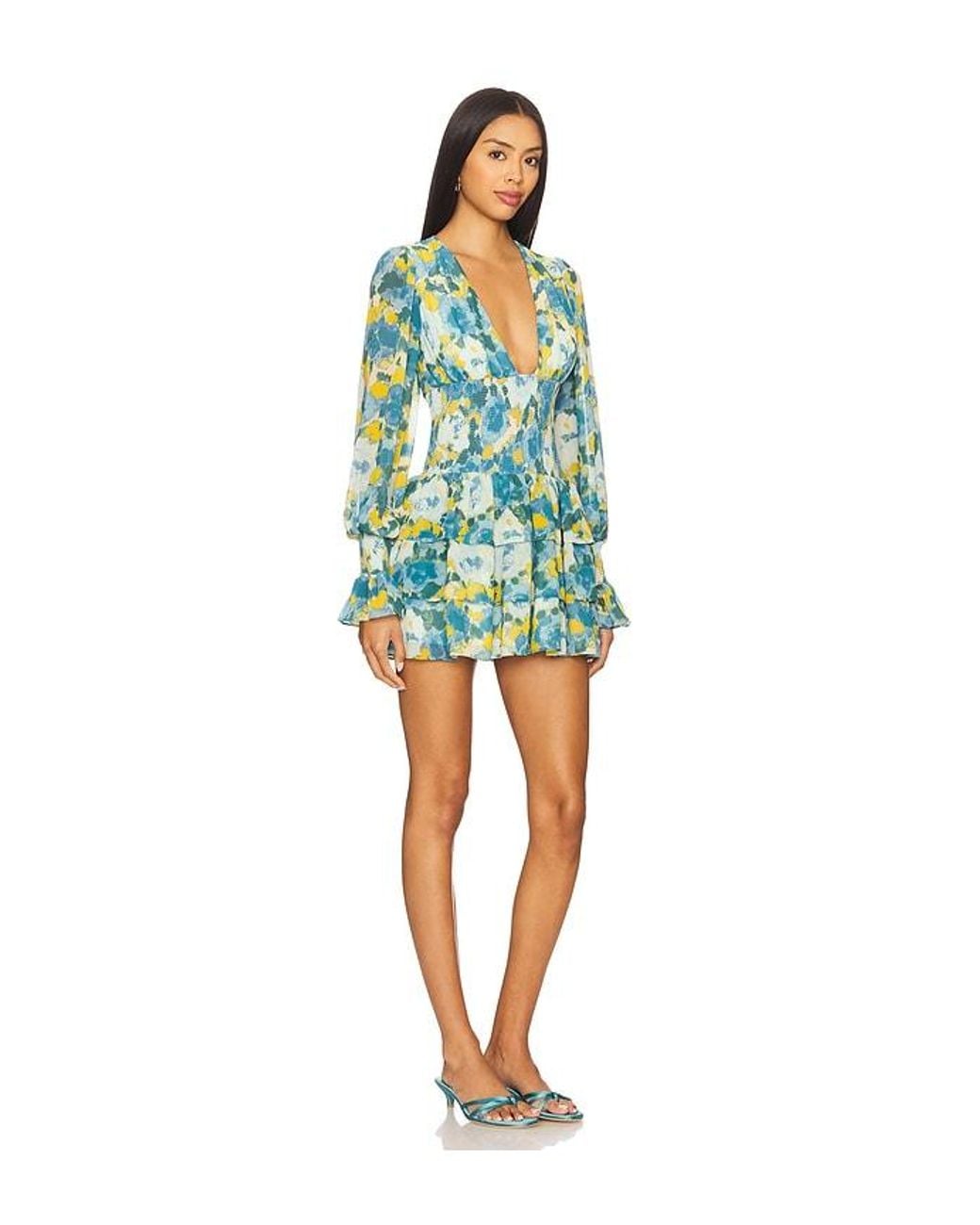 Lovers + Friends Blue Eloise Mini Dress
