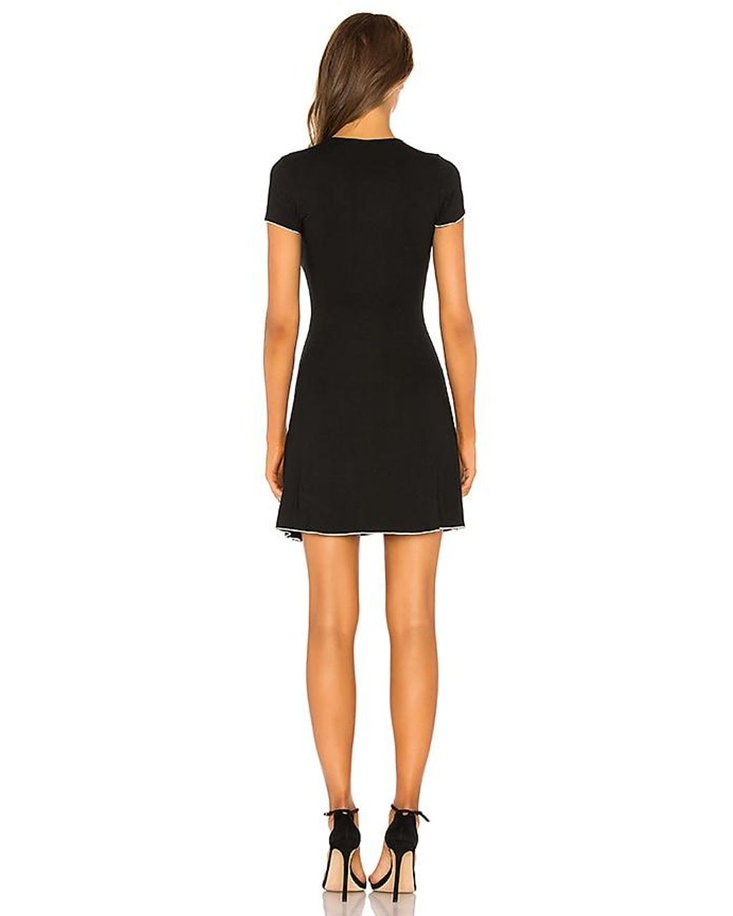 superdown Black London Lettuce Trim Dress