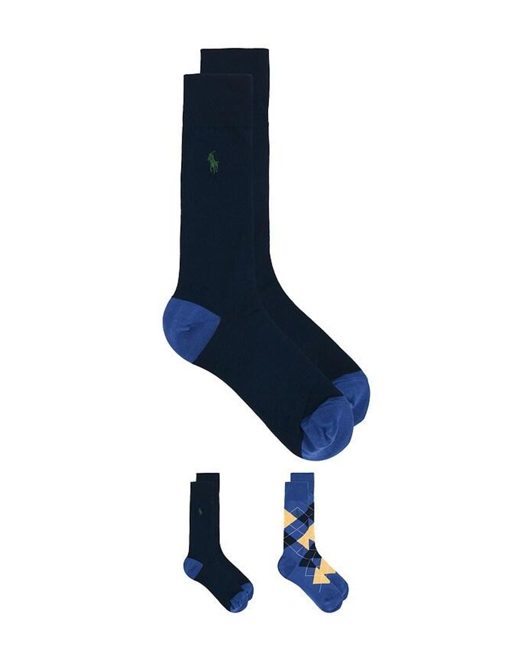 Polo Ralph Lauren Blue Argyle Slack Socks 2-Pack for men