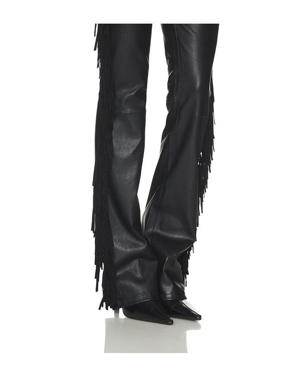 SPRWMN Black Fringe Micro Flare Pant