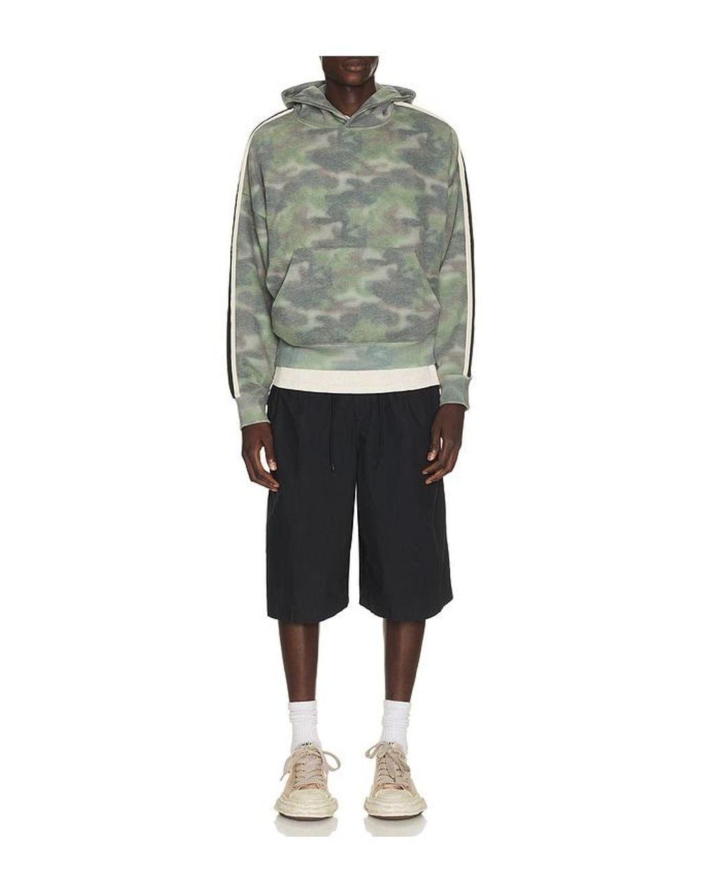 JUNGLES Gray Airbrush Hoodie for men